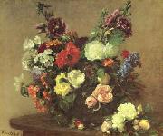 Henri Fantin-Latour Bouquet de Fleurs Diverses Sweden oil painting artist